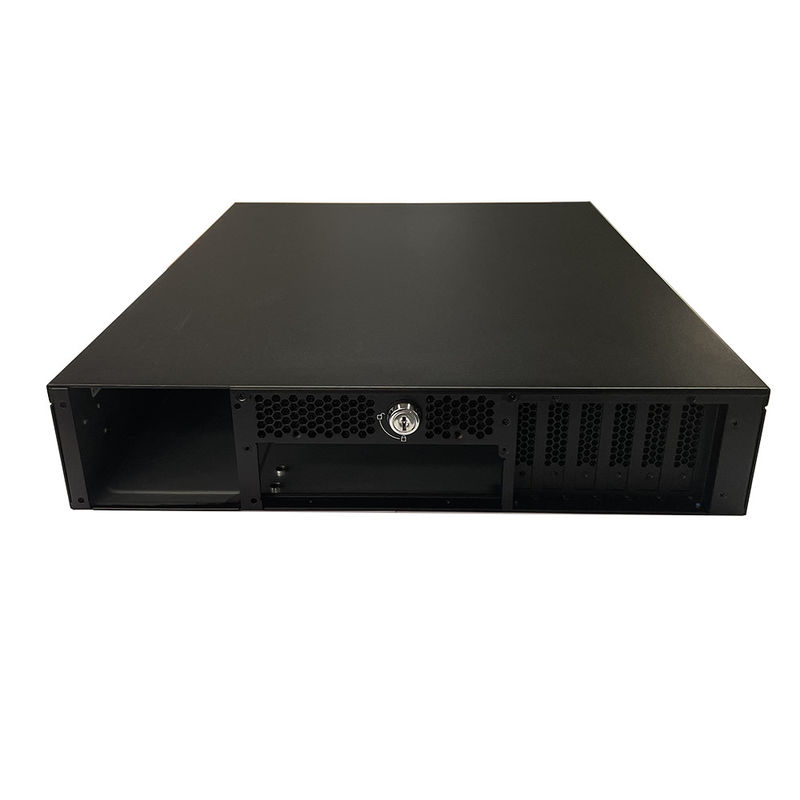 ออกแบบพิเศษ 2u การควบคุมอุตสาหกรรม Rackmount Chassis กับล็อคสําหรับเซอร์เวอร์และการเก็บ