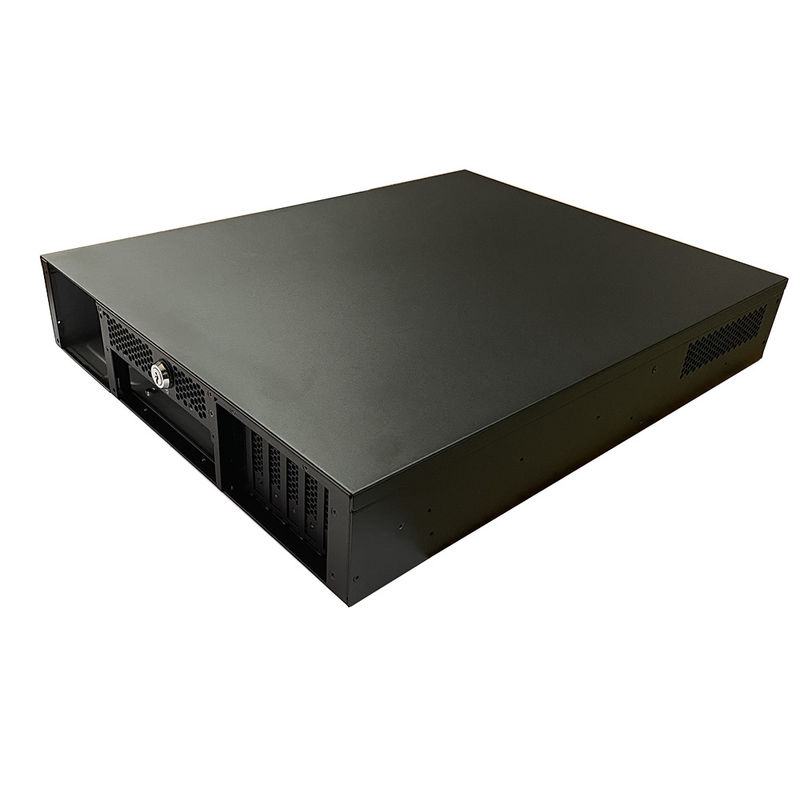 ออกแบบพิเศษ 2u การควบคุมอุตสาหกรรม Rackmount Chassis กับล็อคสําหรับเซอร์เวอร์และการเก็บ